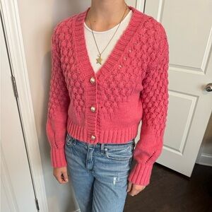 Altar'd State Pink Knit Cardigan